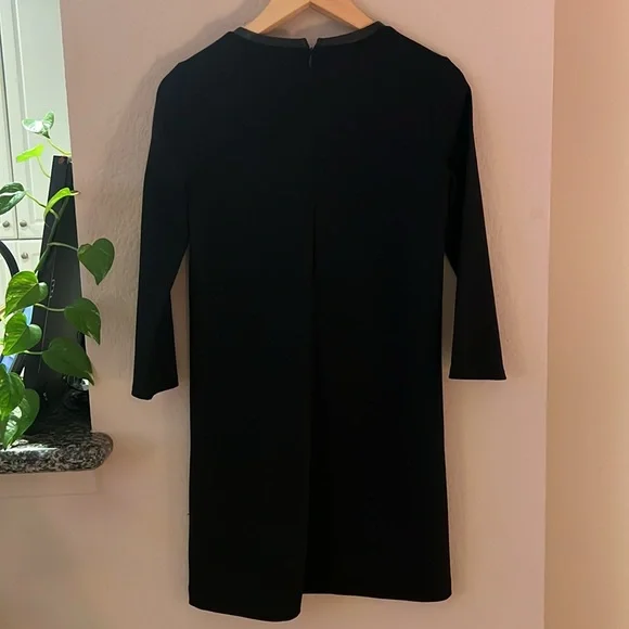 EXPRESS FAUX LEATHER TRIM SHIFT DRESS 🖤 D29 - Picture 6 of 6
